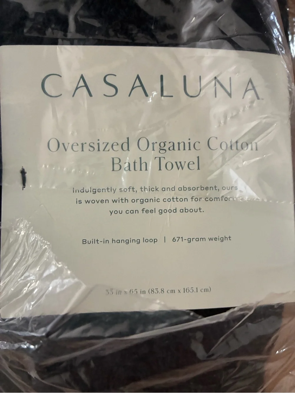 Casaluna Organic Bath Sheet •Black•